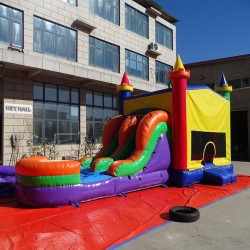 1742c10b 5466 4bbc 8a77 12e5c1152645 1764537479 Rainbow Castle XL with wet/dry slide plus nice pool