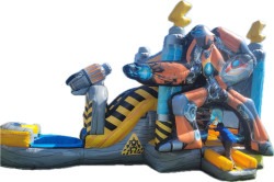 Transformer combo bounce house whit pool